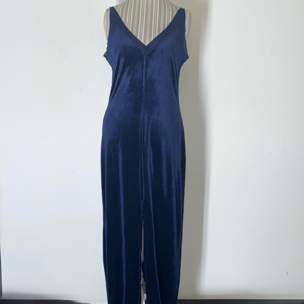 Elegant Asymmetrical Navy Dress